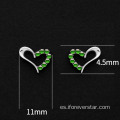 Pendientes de jadeite de color verde completo